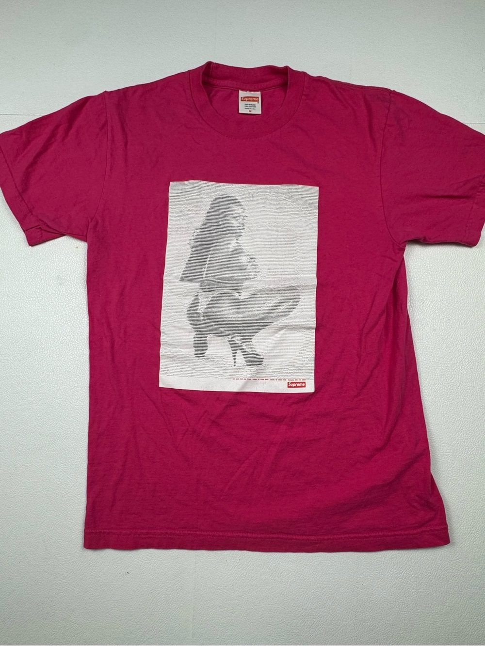 Supreme SS17 Digi Tee Hot Pink Medium ASCII Graphic Made USA 2017